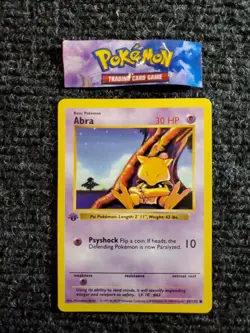 Abra - 43/102 - Pokemon Base Set Shadowless 1st Edition Card WOTC NM+ - Image 1