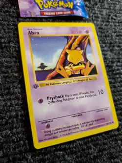 Abra - 43/102 - Pokemon Base Set Shadowless 1st Edition Card WOTC NM+ - Image 3