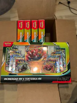 Pokemon Trading Card Game Incineroar ex and Torterra ex Special Collection Box - Image 1