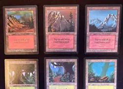 1993 MTG *Beta* Edition Complete basic land set. All 15 artworks at once! - Image 3