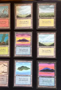 1993 MTG *Beta* Edition Complete basic land set. All 15 artworks at once! - Image 5