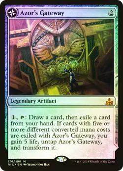 MTG FOIL Azor's Gateway Sanctum of the Sun - Rivals of Ixalan #176 - Image 1