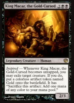 Slightly Played, English - 1 x MTG King Macar, the Gold-Cursed - Foil Journey in - Image 1