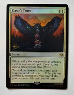 Dawn's Truce [FOIL] Bloomburrow (BLB) 0009 [PRERELEASE] NM - Image 1