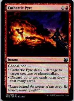 MTG Foil-Cathartic Pyre-Innistrad: Midnight Hunt #133 - Image 1