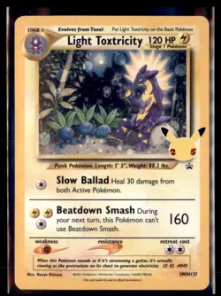 Pokemon Light Toxtricity SWSH137 Celebrations Holo Rare - Image 1
