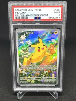 Pikachu PSA 9 .DE - SVP 088 SV Black Star Promo Pokemon Karte German - Mint - Image 1
