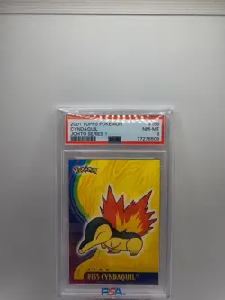 2001 TOPPS Pokemon Cyndaquil Johto Series 1 PSA 8 - Image 1