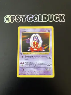 Pokemon Base 1st Edition Shadowless Jynx 31/102 EX - Image 1