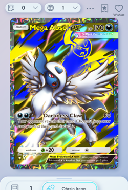 Mega Absol Full Art 2 ?, Pokemon TCG Pocket, Mega-Rising, English - Image 1