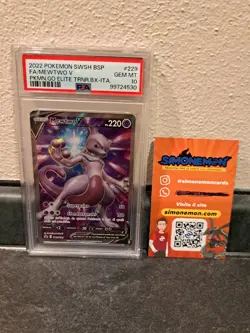 PSA 10 Mewtwo V #229 Promo Elite Trainer Box -Pokemon GO - ITA -low Pop -Pokemon - Image 1
