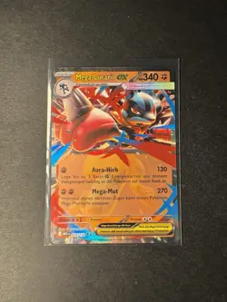 Pokemon Mega-Lucario EX Deutsch 077/132 Mega Entwicklung Near Mint - Image 1