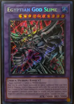 YuGiOh Egyptian God Slime Secret Rare 1st Edition RA01-EN029 - Image 1