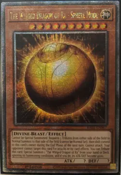 YuGiOh The Winged Dragon of Ra - Sphere Mode Quarter Century Rare RA01-EN007 1st - Image 1