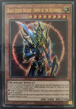 YuGiOh Black Luster Soldier - Envoy of the Beginning Ultra Rare MAMA-EN047 1st - Image 1