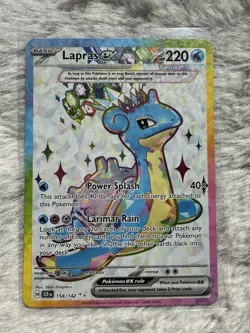 Pokemon Lapras EX 158/142 Sv07 Stellar Crown Holo Ultra Rare Card - Image 1