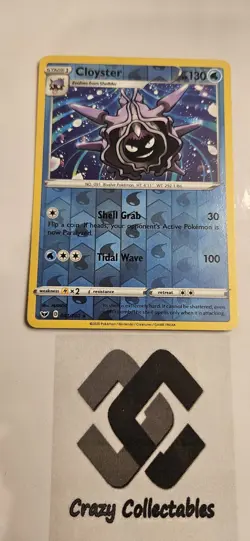 Pokemon Cloyster 041/202 Reverse Holo Sword And Shield Nr Mint Card - Image 1