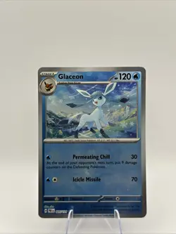 Pokemon TCG SV-Prismatic Evolutions Glaceon Holo Rare Card #25/131 Master Ball - Image 1
