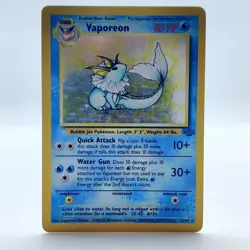 Pokemon TCG Karte - Vaporeon 12/64 Holo Rare - Dschungel Jungle Englisch - Image 1