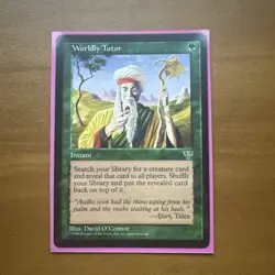 Magic The Gathering Worldly Tutor Mirage Card LP Condition - Image 1