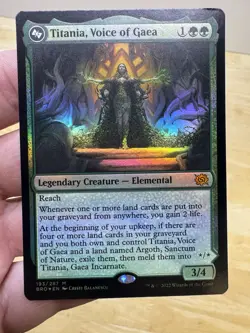 Titania, Voice of Gaea 193/287 Mythic Rare Holo The Brothers' War MTG Card - Image 1