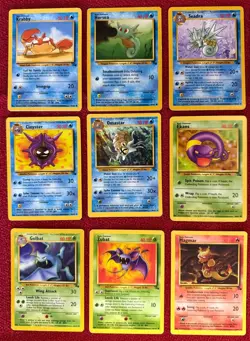 ??Pokemon Base Set 18 Card Lot - Fossil Common Uncommon 1999 WoTC MP - Image 4