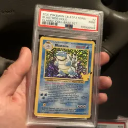Pokemon Blastoise Holo Card 3/102 25th Anniversary Celebrations PSA 9 - Image 1