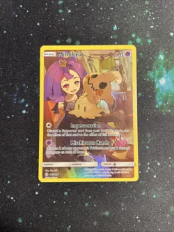Pokemon Mimikyu TCG Sun & Moon Cosmic Eclipse Holo Card 245/236 Secret Rare - Image 3