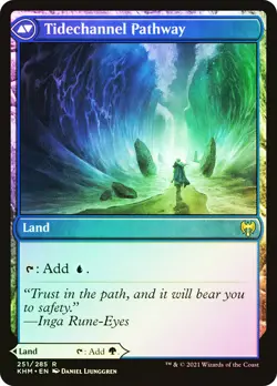 MTG FOIL Barkchannel Pathway Tidechannel Pathway - Kaldheim #251 - Image 2