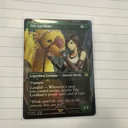 MTG Final Fantasy Tifa Lockhart Borderless Chocobo Track Foil #0567 FIN NM - Image 1