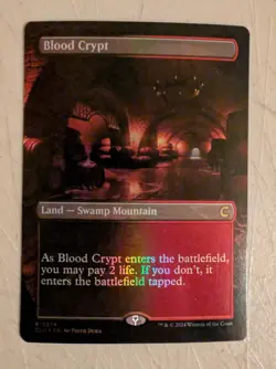 Magic The Gathering Clue Ravinca Rare Land Blood Crypt Holo - Image 1