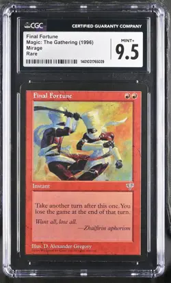 FINAL FORTUNE Mirage Rare CGC 9.5 MTG [Nostalgium] - Image 1