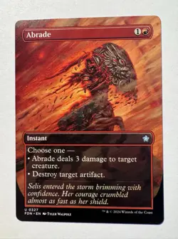 Abrade 0327 Borderless | Magic the Gathering MTG | Foundations | Uncommon | NM - Image 1