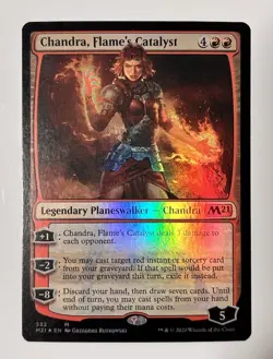 MTG Chandra, Flame's Catalyst - Foil, Core Set 2021, Lightly Played, English - Image 2