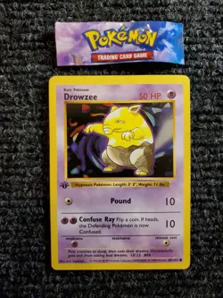 Drowzee Pokemon Base Set 1st Edition Shadowless Common 49/102 NM - Image 1
