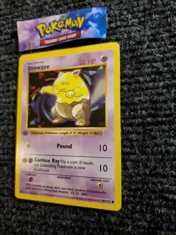 Drowzee Pokemon Base Set 1st Edition Shadowless Common 49/102 NM - Image 2