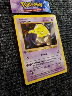 Drowzee Pokemon Base Set 1st Edition Shadowless Common 49/102 NM - Image 3