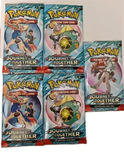 5x Pokemon Journey Together Booster Packs -All Packs Opened Contain 11 Cards (5) - Image 2