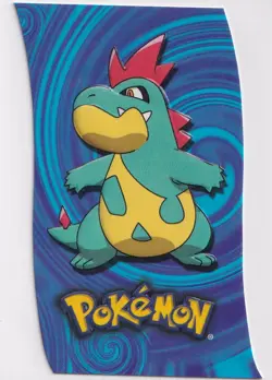 Pokemon TOPPS Croconaw 2001 Die-Cut Embossed Secret Rare No. 8 Puzzle Card NM - Image 1