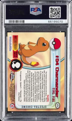 2000 TOPPS CHROME POKEMON T.V. SPECTRA #4 CHARMANDER PSA 10 - Image 2