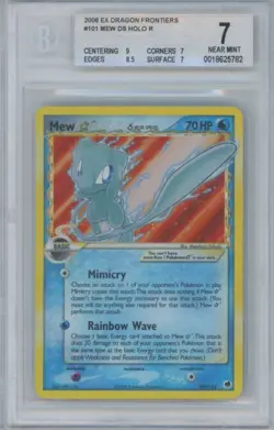 Gold Star Mew EX Dragon Frontiers #101 Holo 2006 Pokemon BGS 7 NM - Image 1