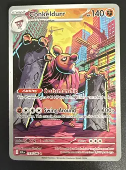 Pokemon TCG Conkeldurr Black Bolt 127/86 Full Art Secret Rare Near Mint - Image 1