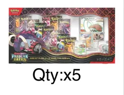 Pokemon 25 Great Tusk Iron Threads ex Premium Lot (Qty:5) - Image 1