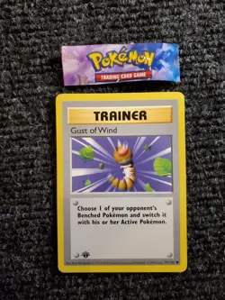Pokemon TCG Gust of Wind Base Set 93/102 Shadowless 1st Edition NM - Image 1