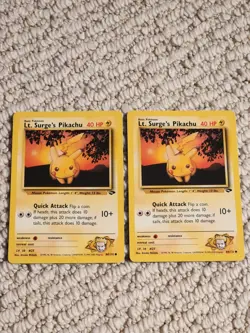 1995 Pokemon Lt. Surge's Pikachu #84 Gym Heroes Lot - Image 1