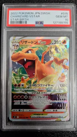 PSA 10 - Pokemon (2022) EN Star Birth Triple Rare - Charizard VSTAR #015/100 - Image 1