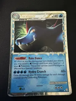 HeartGold SoulSilver #108/123 Feraligatr (Prime) Holo Pokemon - Image 1