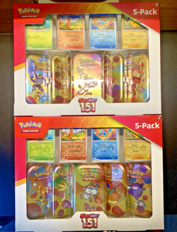 2x Pokemon TCG: 151 Mini Tins 5-Pack Costco Bundle LOT - FACTORY SEALED - Image 1