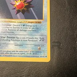 Starmie 64/102 1st Edition Base Set WOTC Vintage Pokemon 1999 - Image 5
