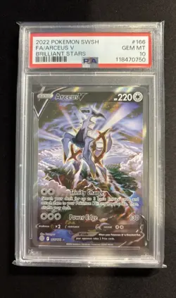 Pokemon Arceus V Brilliant Stars Full Alt Art #166 PSA 10 Gem Mint - Image 1